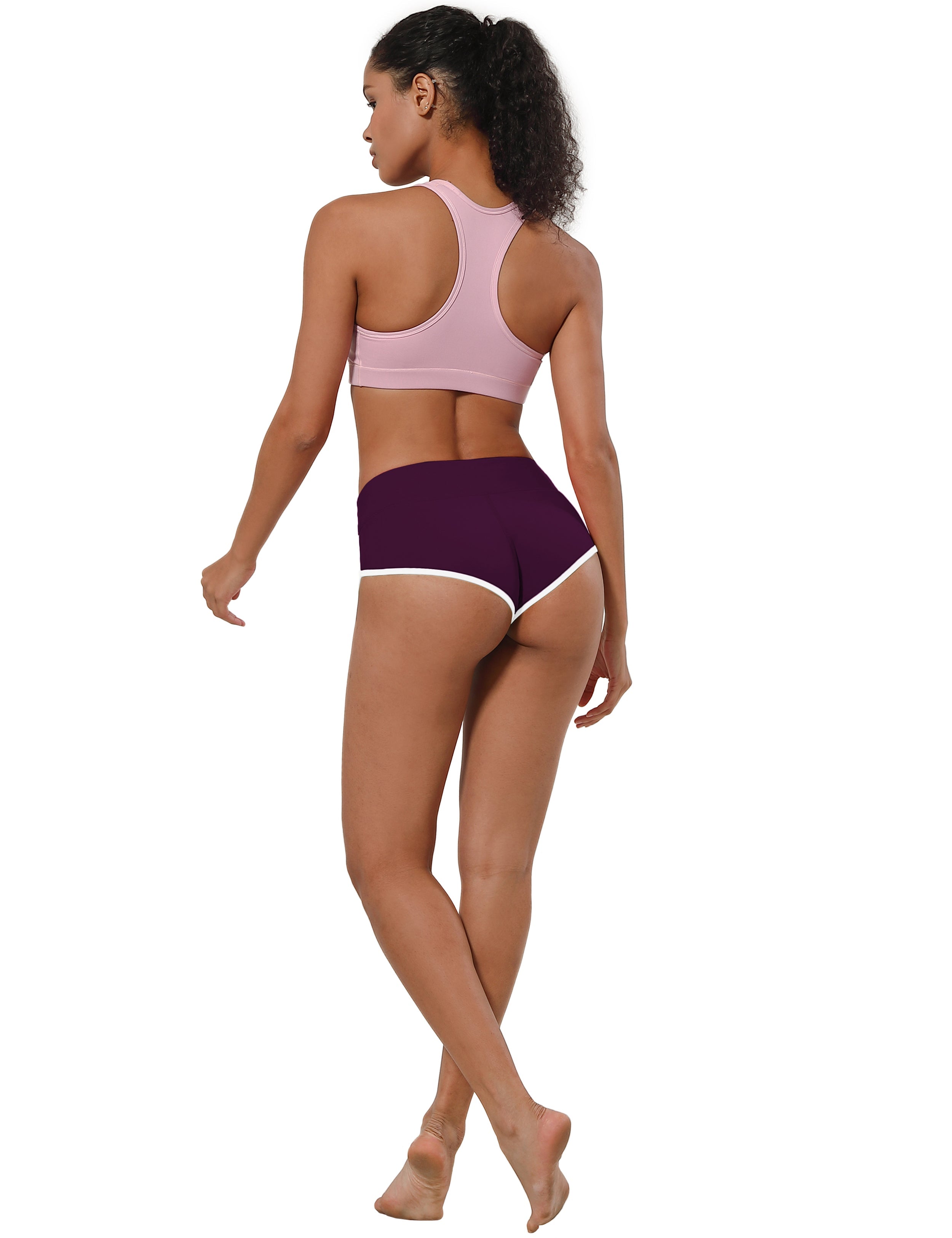 Sexy Booty Jogging Shorts plum Sleek, soft, smooth and totally comfortable: our newest sexy style is here. Softest-ever fabric High elasticity High density 4-way stretch Fabric doesn't attract lint easily No see-through Moisture-wicking Machine wash 75%Nylon/25%Spandex