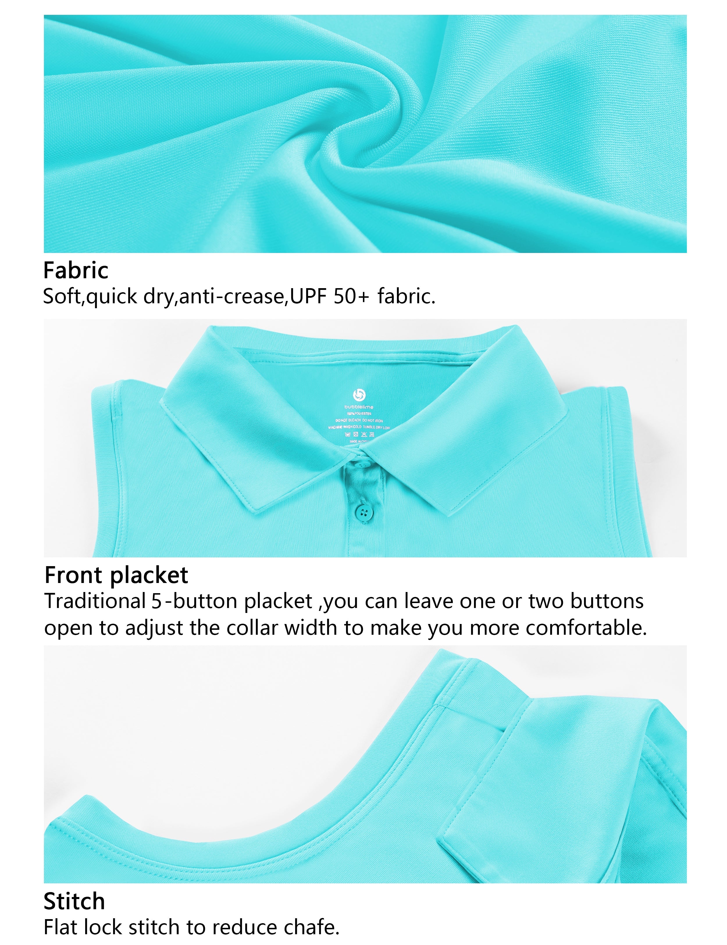 Sleeveless Slim Fit Polo Shirt blue_Golf