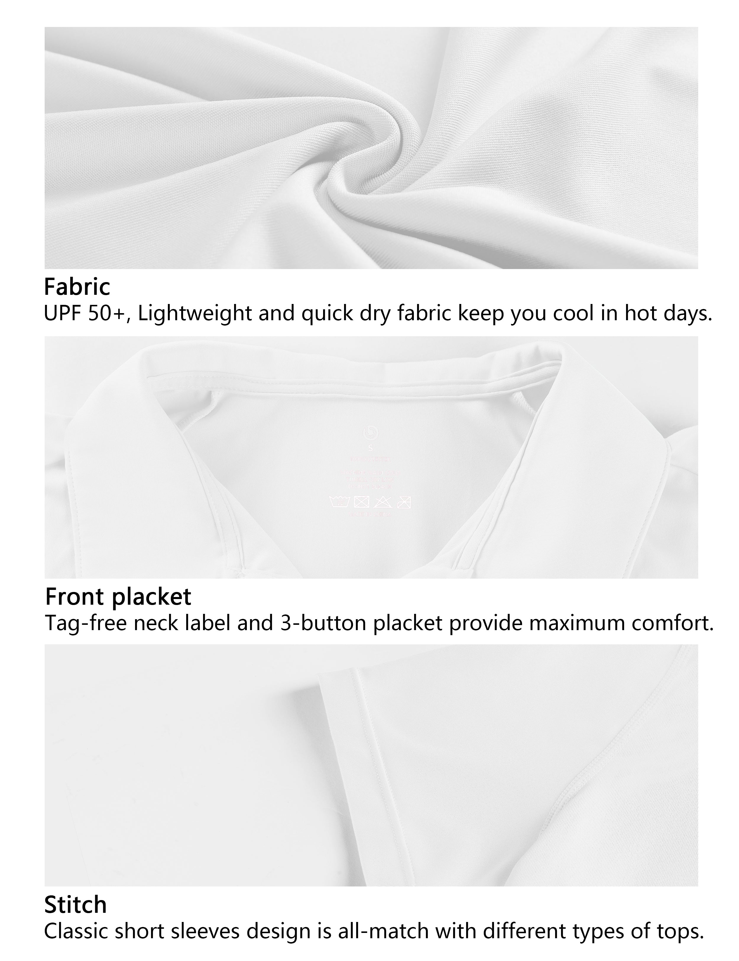 Short Sleeve Slim Fit Polo Shirt white_Biking
