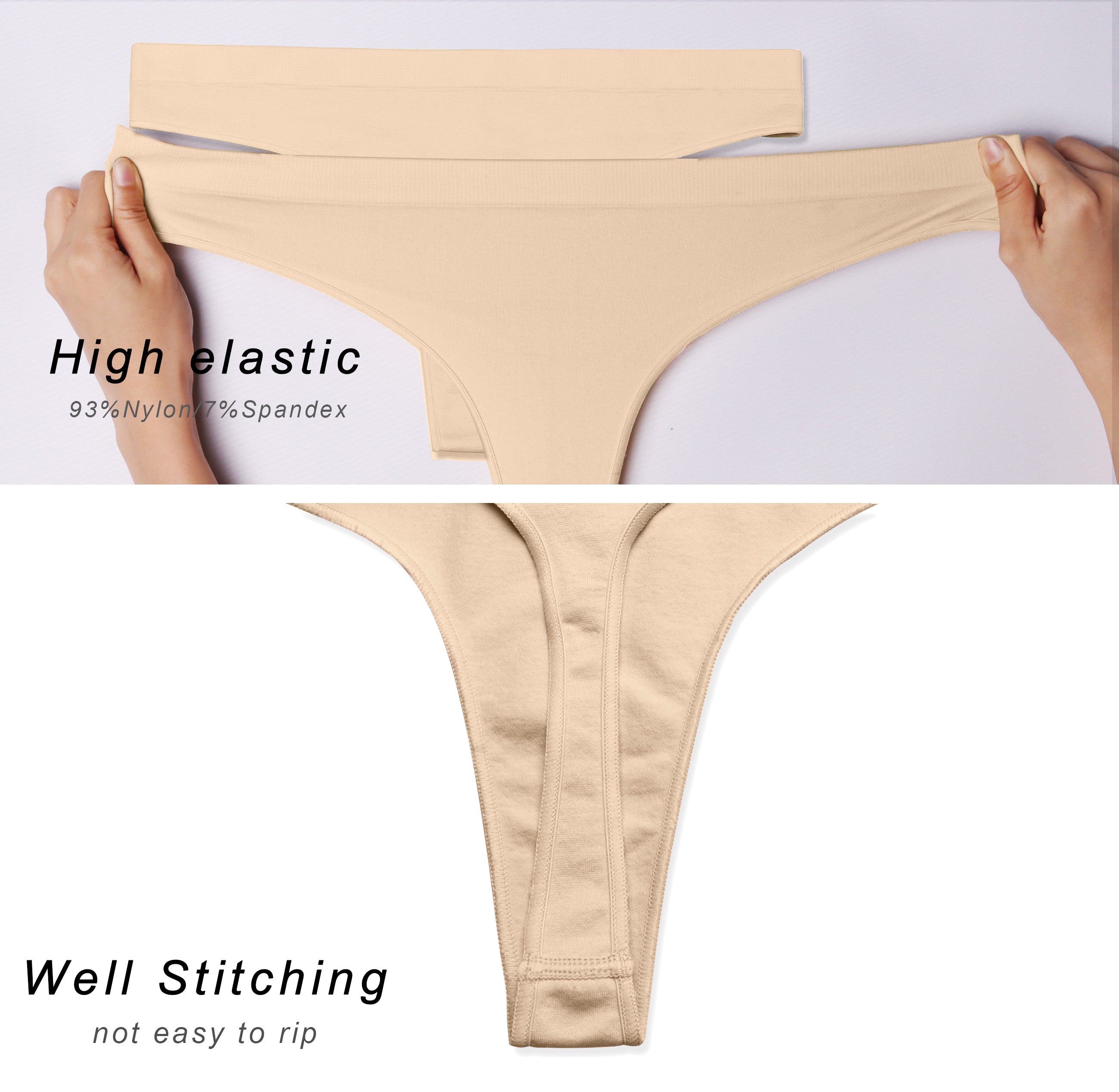 Nylon Spandex Seamless Sports Thongs Underwear skin ins – bubblelime
