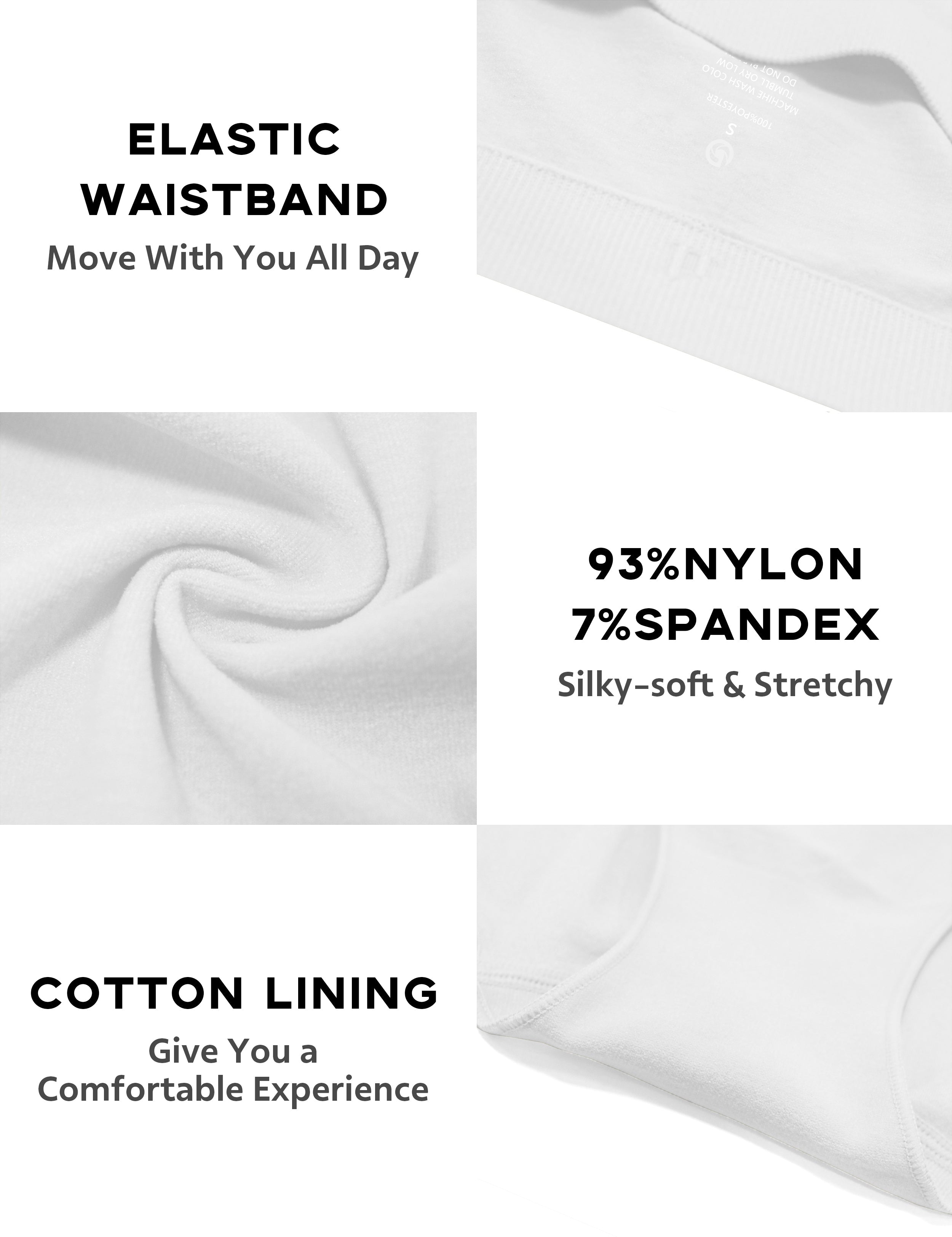 Seamless Sport Bikini Panties white Sleek, smooth and streamlined: designed in our extra-soft knit material, this seamless thong embraces everyday comfort. Here with an allover heathered effect. Weave threads one by one High elasticity Softest-ever fabric Unsealed Comfortable No back coverage Machine wash.