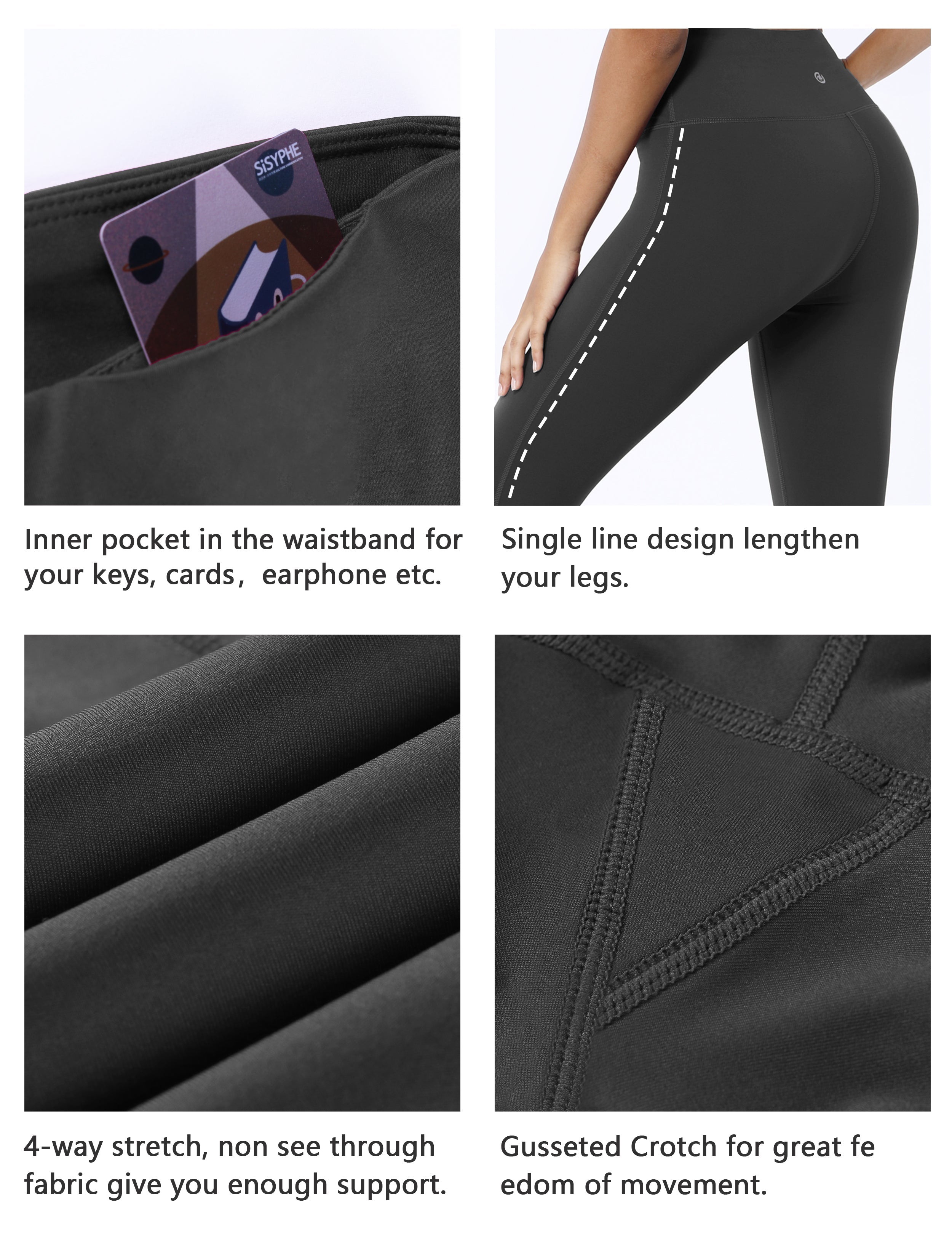 High Waist Side Line Jogging Pants shadowcharcoal Side Line is Make Your Legs Look Longer and Thinner 75%Nylon/25%Spandex Fabric doesn't attract lint easily 4-way stretch No see-through Moisture-wicking Tummy control Inner pocket Two lengths
