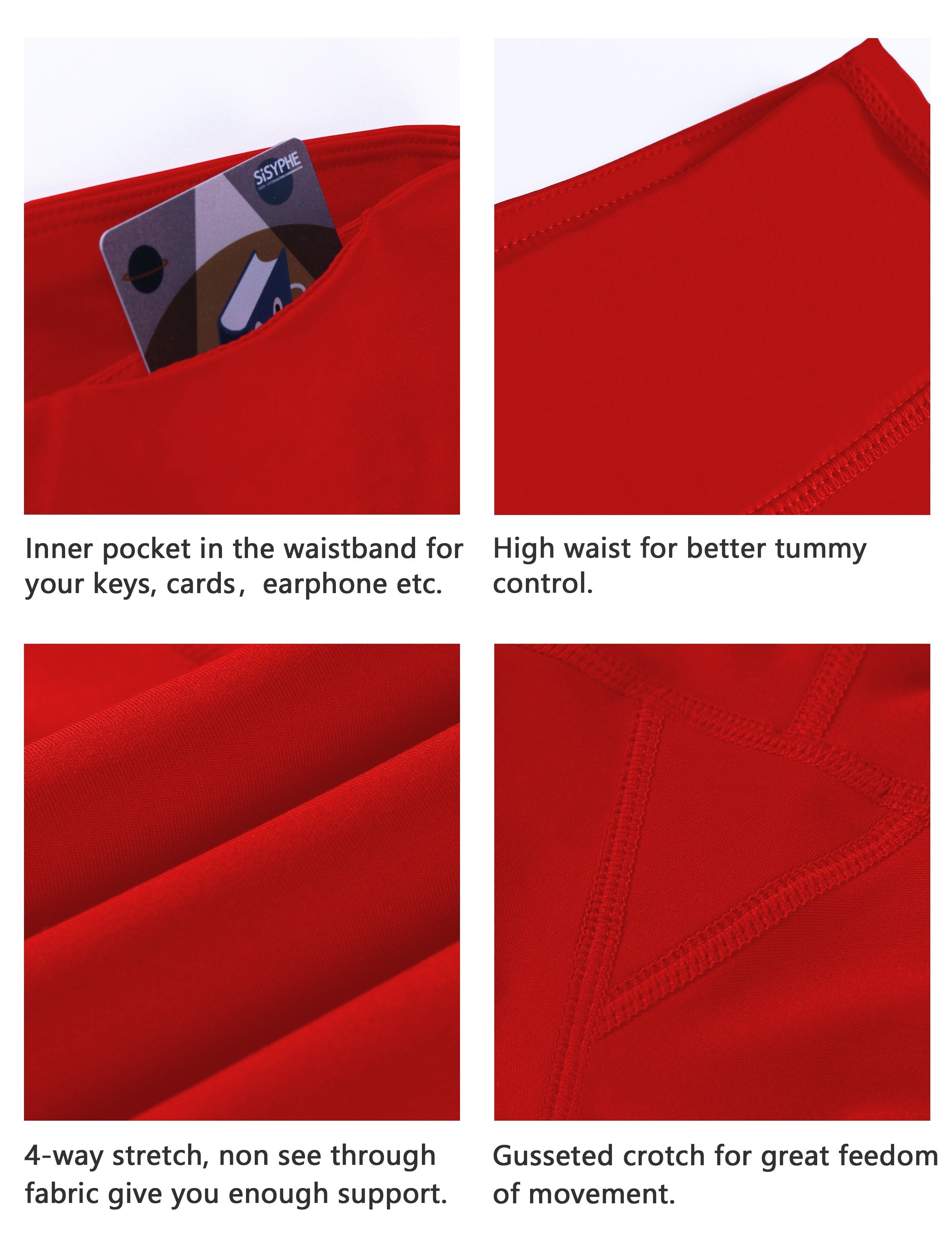 8" High Waist Gym Shorts scarlet ins_Gym