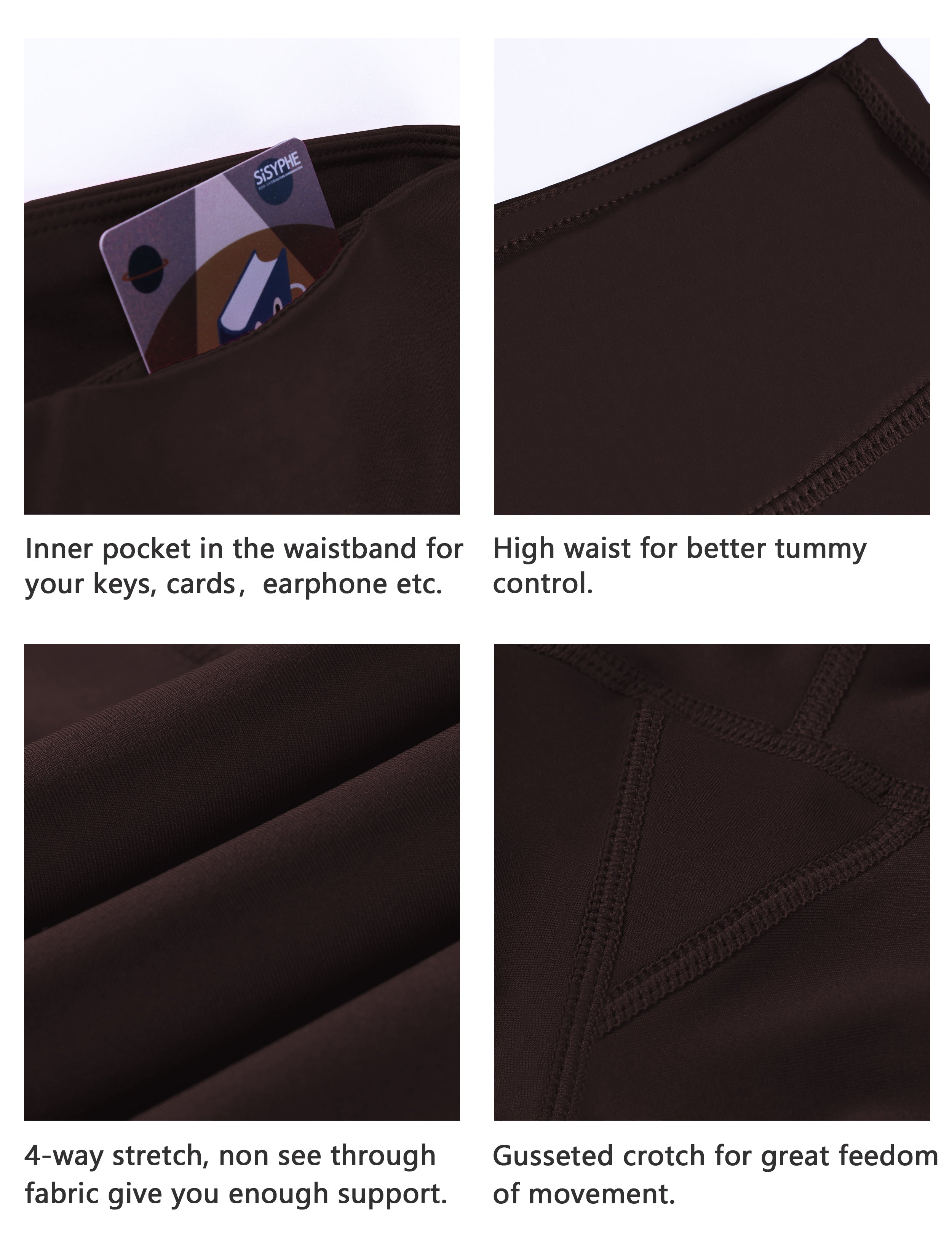 8" High Waist Gym Shorts mahoganymaroon_Gym