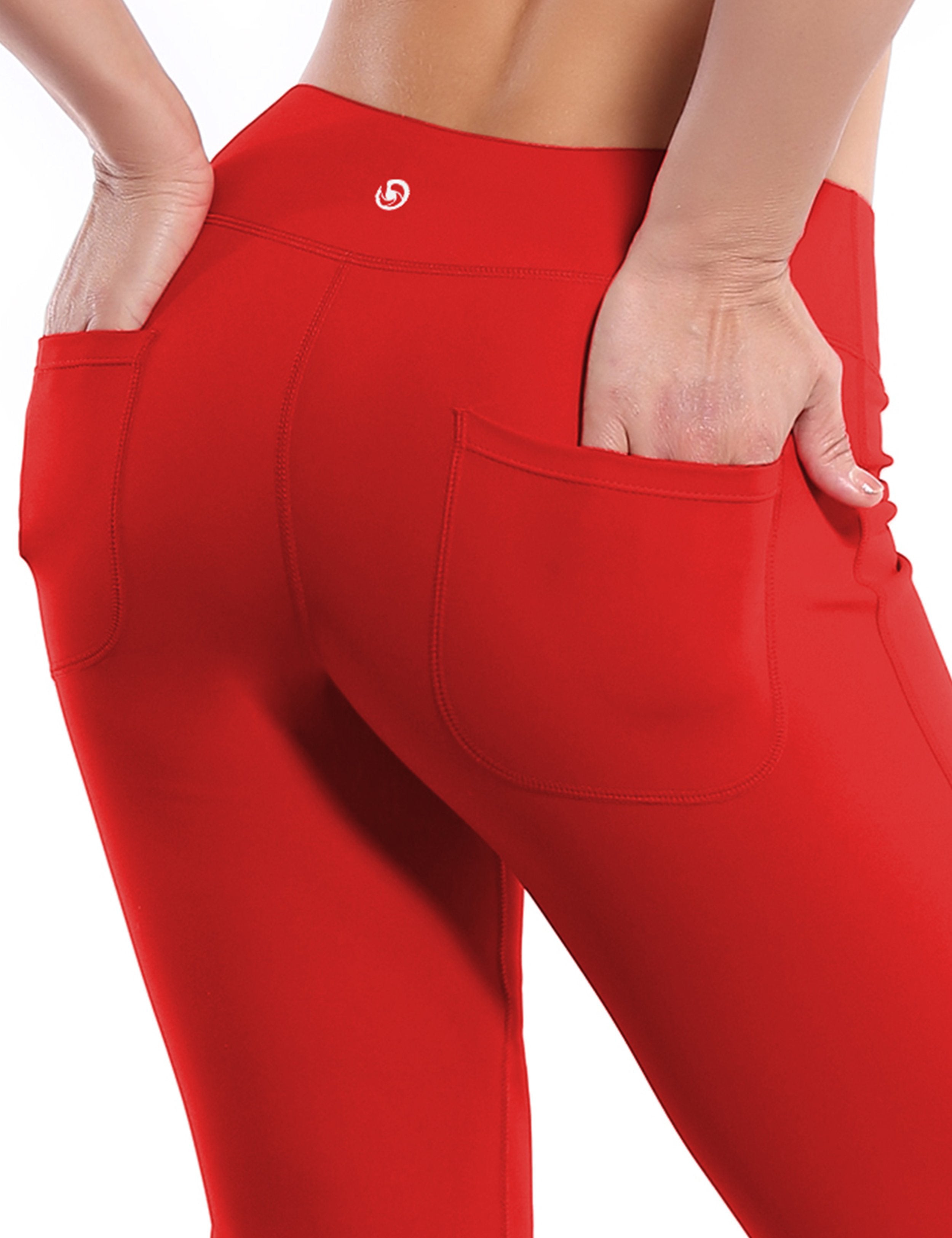 29 31 33 35 Bootcut Leggings with Pockets scarlet ins_yoga – bubblelime