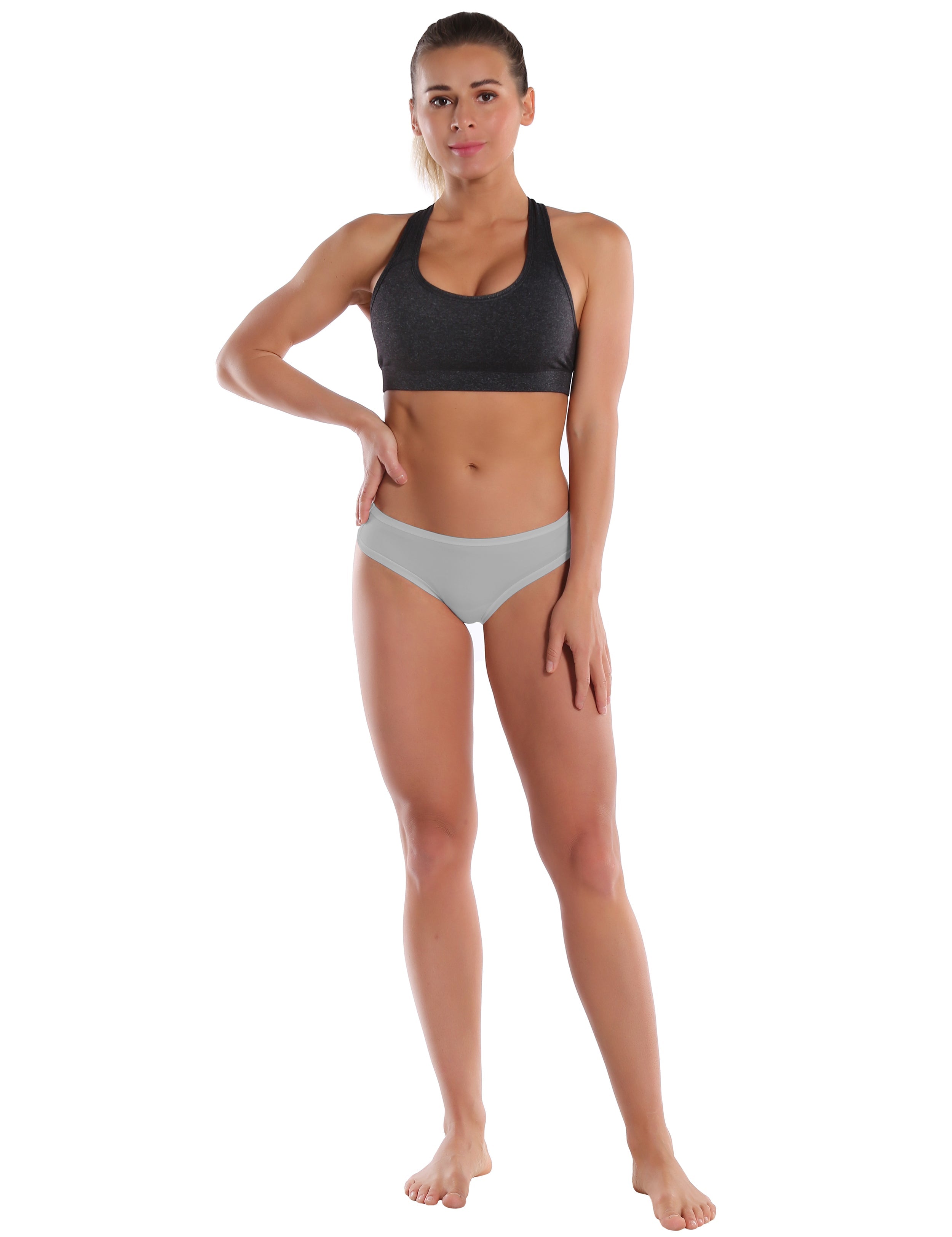 Super Soft Modal Sports Bikini Underwear lightgray_yoga