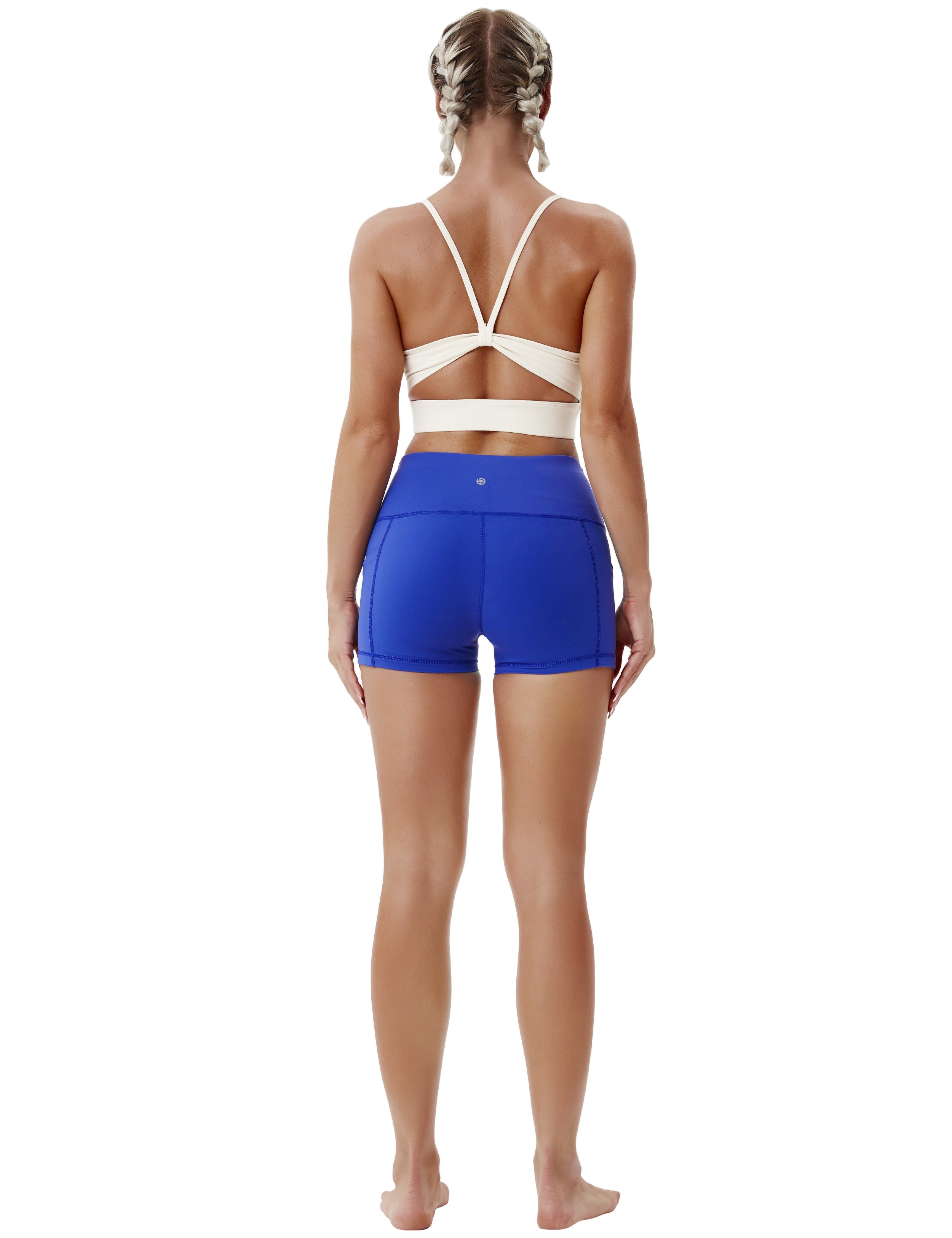 2.5" Side Pockets Pilates Shorts navy Sleek, soft, smooth and totally comfortable: our newest sexy style is here. Softest-ever fabric High elasticity High density 4-way stretch Fabric doesn't attract lint easily No see-through Moisture-wicking Machine wash 78% Polyester, 22% Spandex