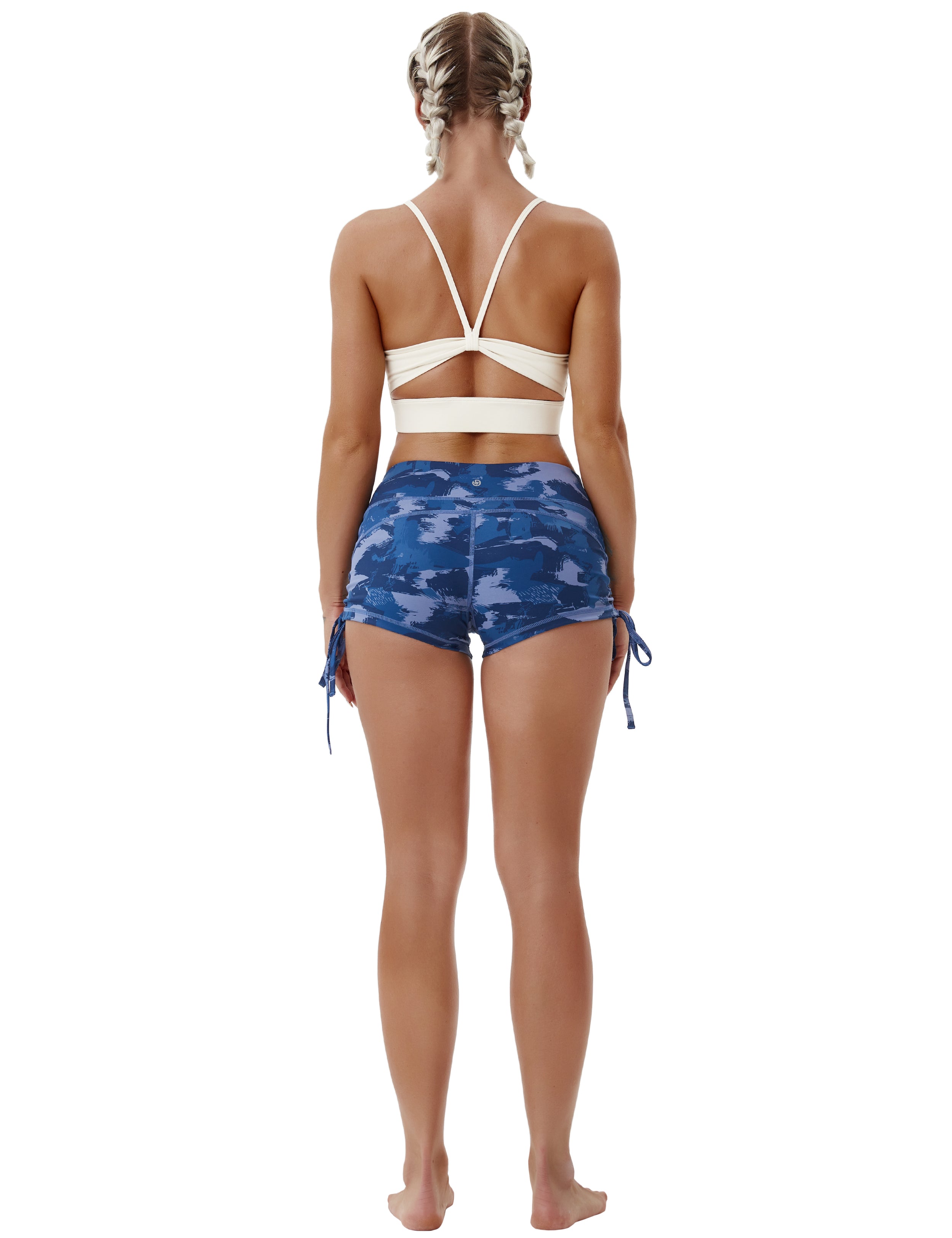 Printed Side Drawstring Hot Shorts navy brushcamo Sleek, soft, smooth and totally comfortable: our newest sexy style is here. Softest-ever fabric High elasticity High density 4-way stretch Fabric doesn't attract lint easily No see-through Moisture-wicking Machine wash 78% Polyester, 22% Spandex