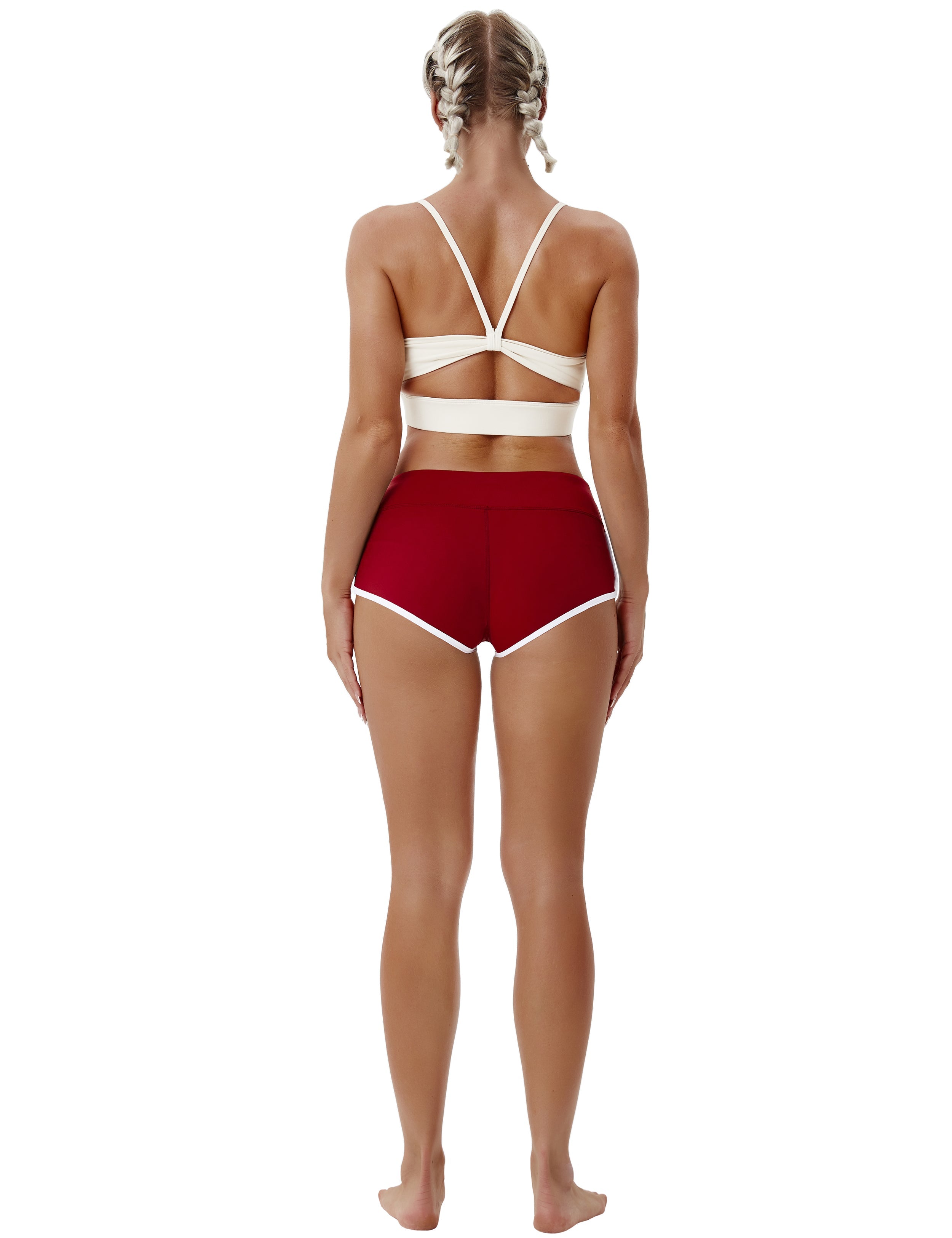 Sexy Booty Gym Shorts cherryred Sleek, soft, smooth and totally comfortable: our newest sexy style is here. Softest-ever fabric High elasticity High density 4-way stretch Fabric doesn't attract lint easily No see-through Moisture-wicking Machine wash 75%Nylon/25%Spandex