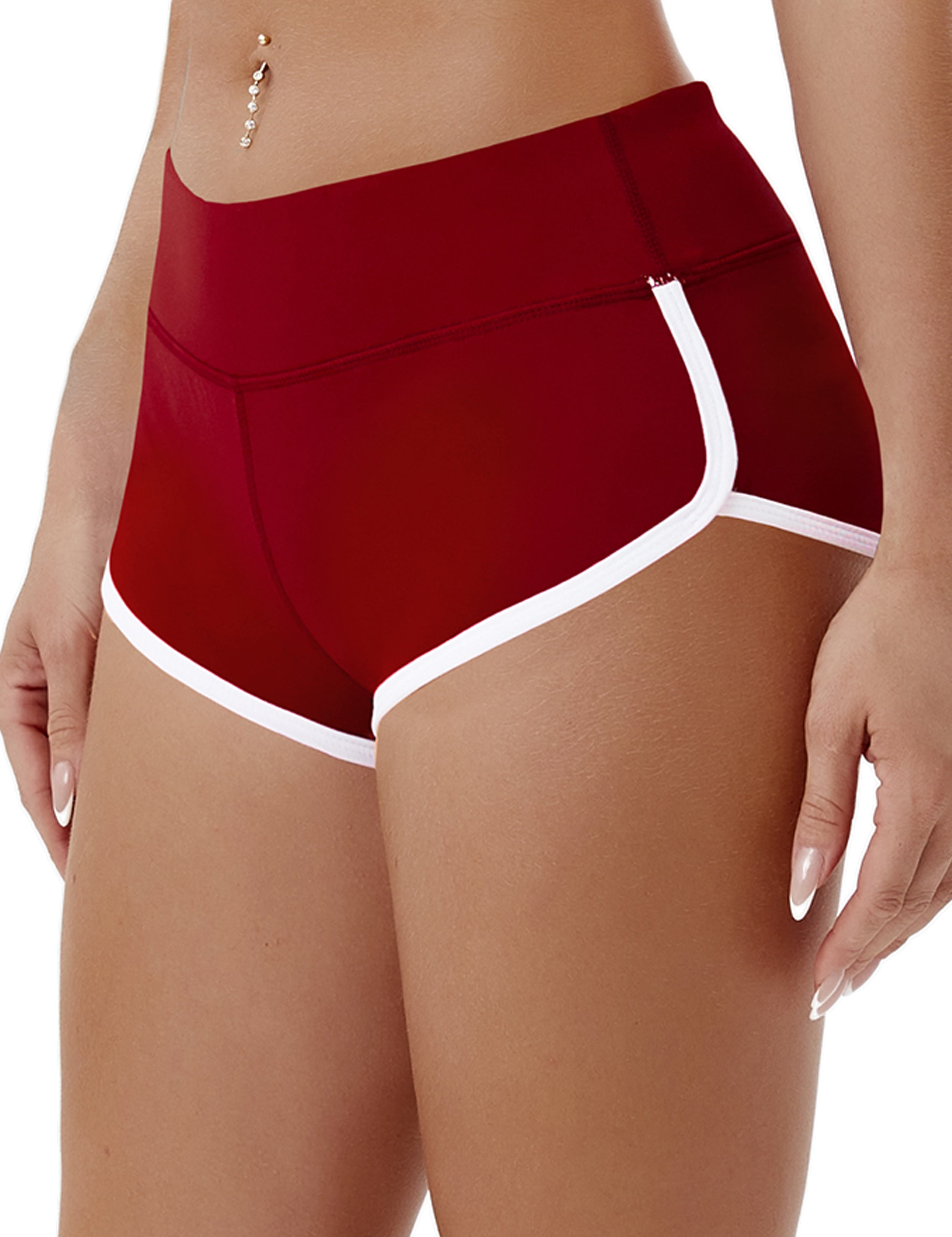 Sexy Booty Gym Shorts cherryred Sleek, soft, smooth and totally comfortable: our newest sexy style is here. Softest-ever fabric High elasticity High density 4-way stretch Fabric doesn't attract lint easily No see-through Moisture-wicking Machine wash 75%Nylon/25%Spandex