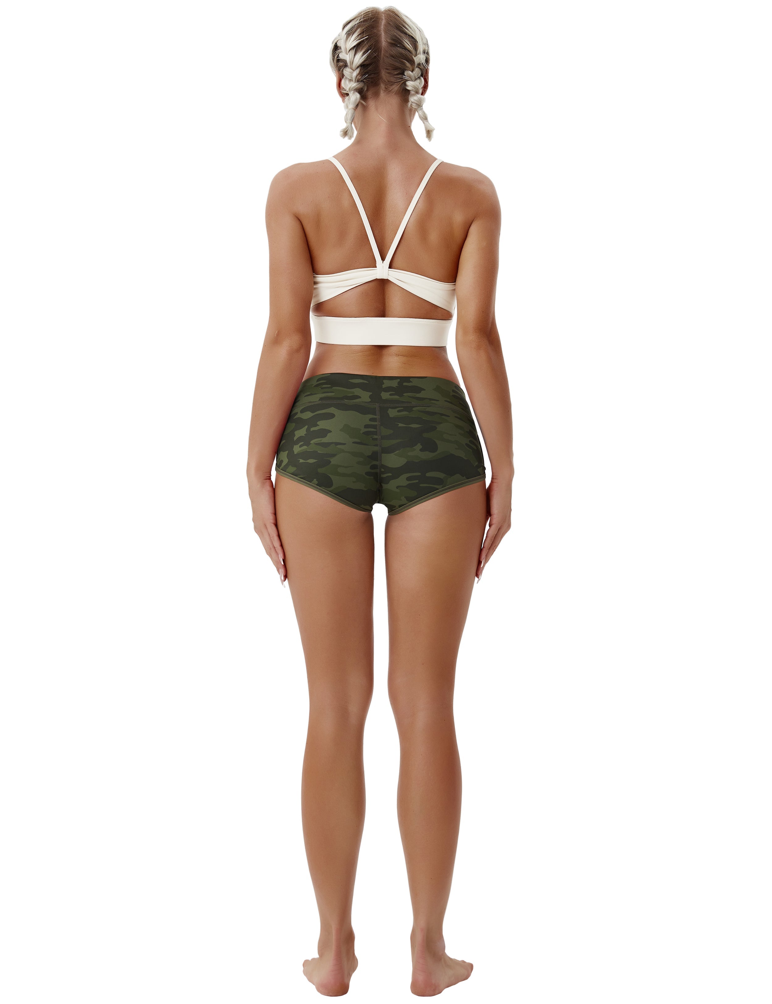 Printed Booty Golf Shorts green camo Sleek, soft, smooth and totally comfortable: our newest sexy style is here. Softest-ever fabric High elasticity High density 4-way stretch Fabric doesn't attract lint easily No see-through Moisture-wicking Machine wash 78% Polyester, 22% Spandex