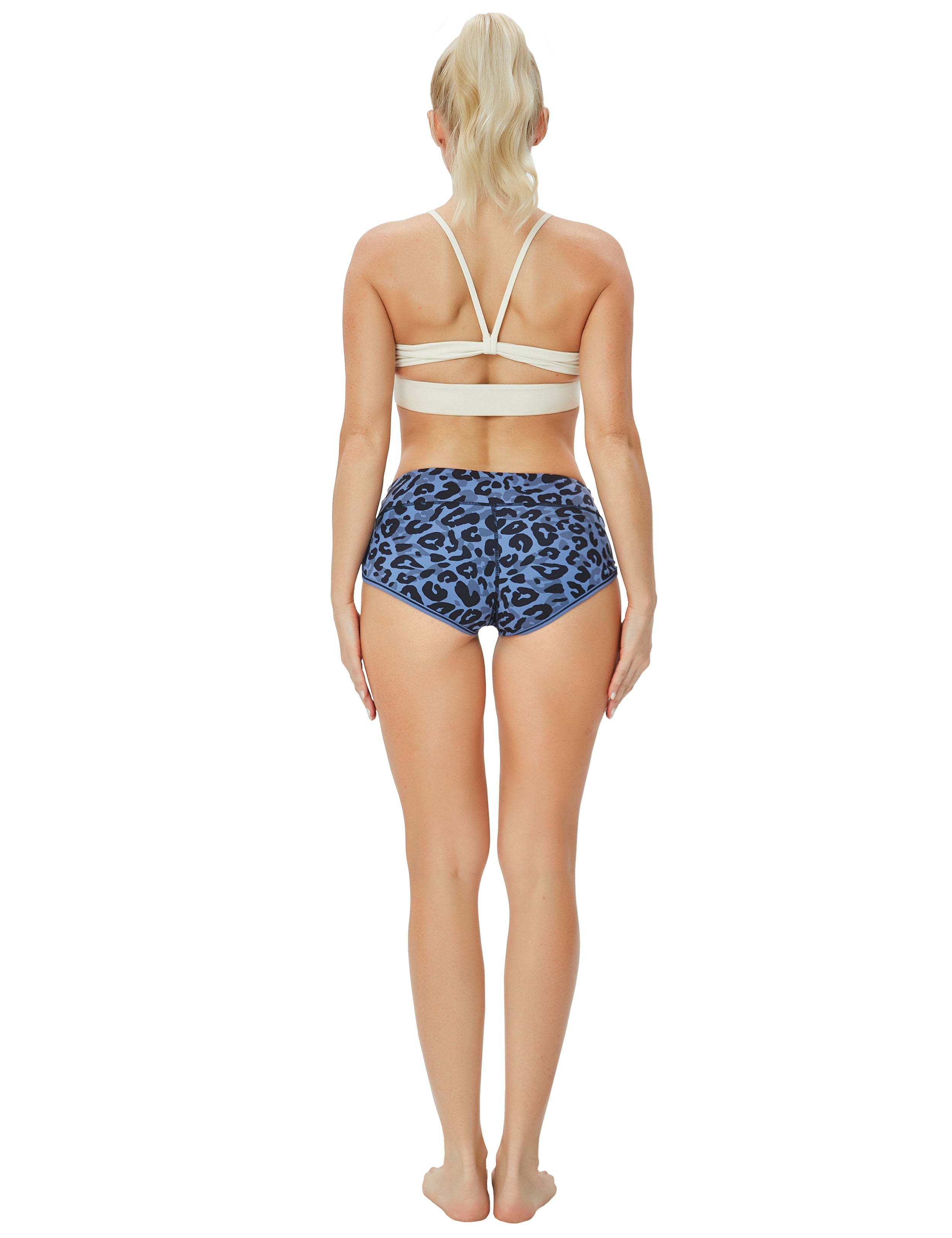 Printed Booty Tall Size Shorts navy_leopard Sleek, soft, smooth and totally comfortable: our newest sexy style is here. Softest-ever fabric High elasticity High density 4-way stretch Fabric doesn't attract lint easily No see-through Moisture-wicking Machine wash 78% Polyester, 22% Spandex