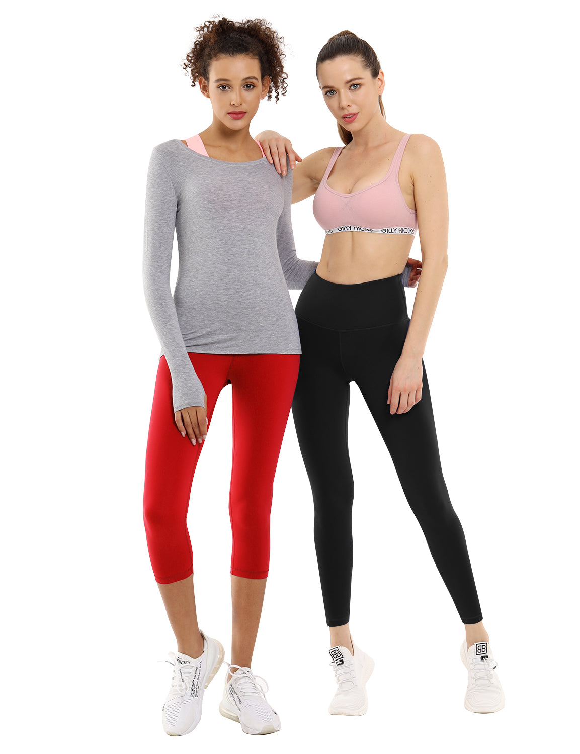 19" High Waist Crop Tight Capris scarlet_Gym