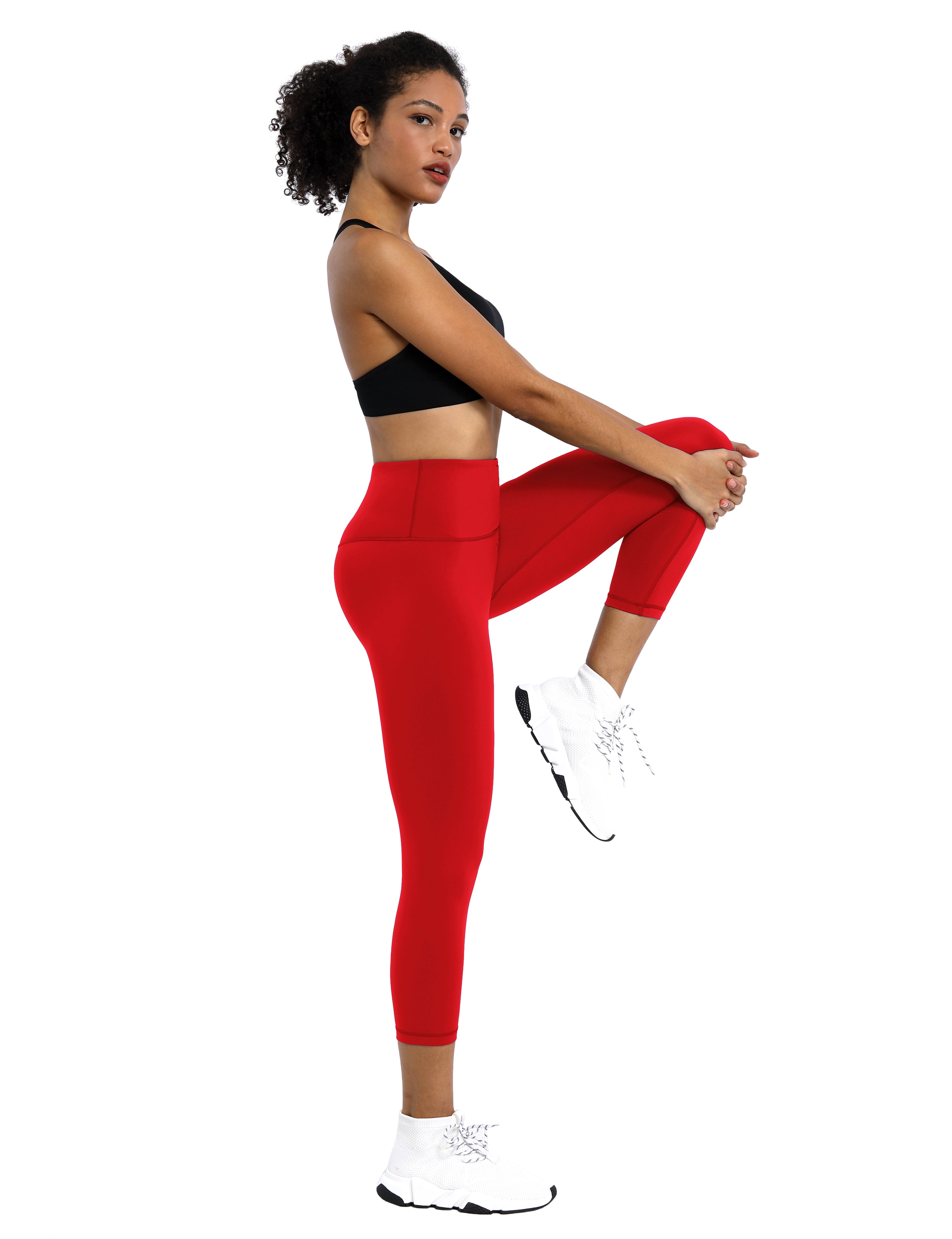 19" High Waist Crop Tight Capris scarlet_yoga