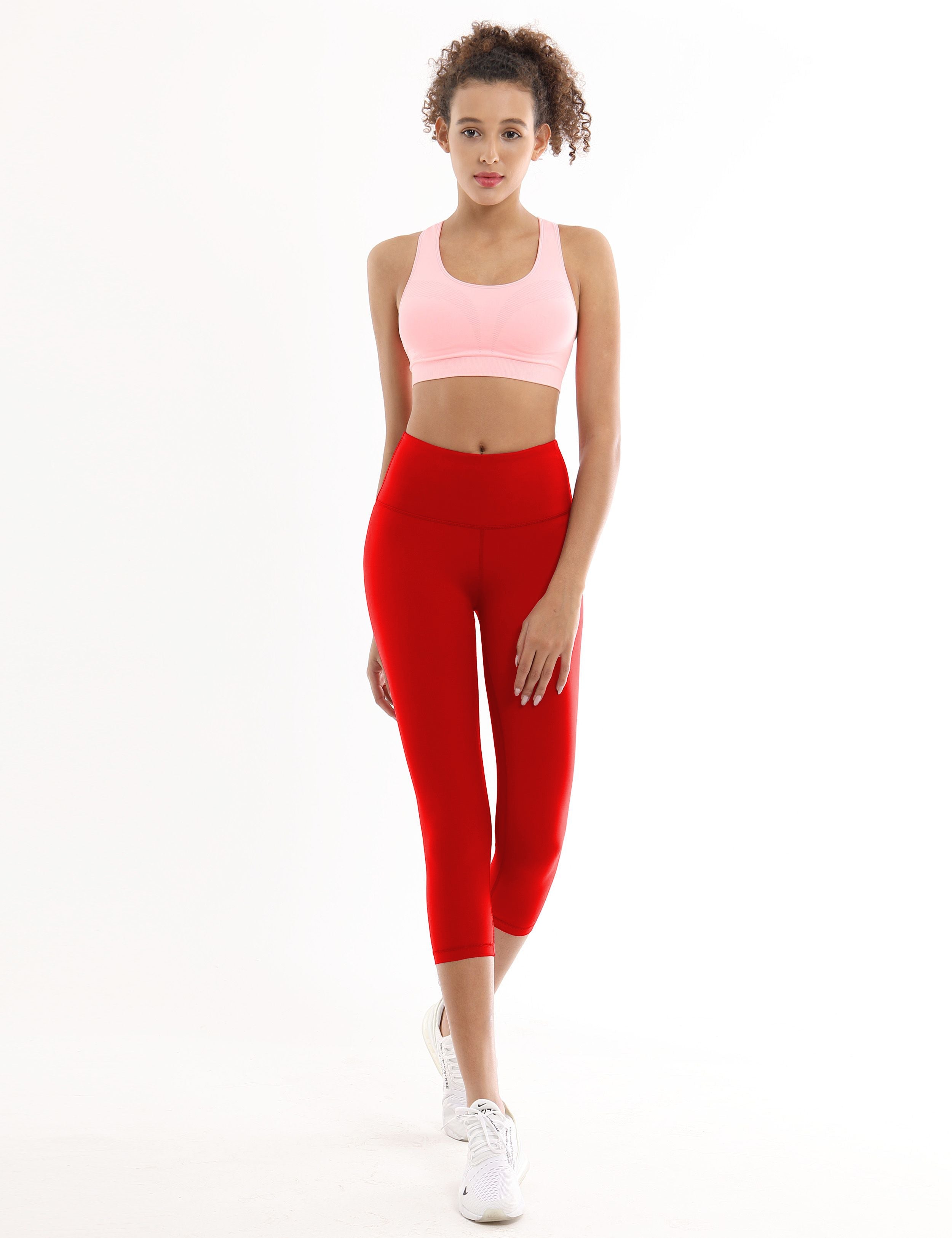 19" High Waist Crop Tight Capris scarlet_yoga