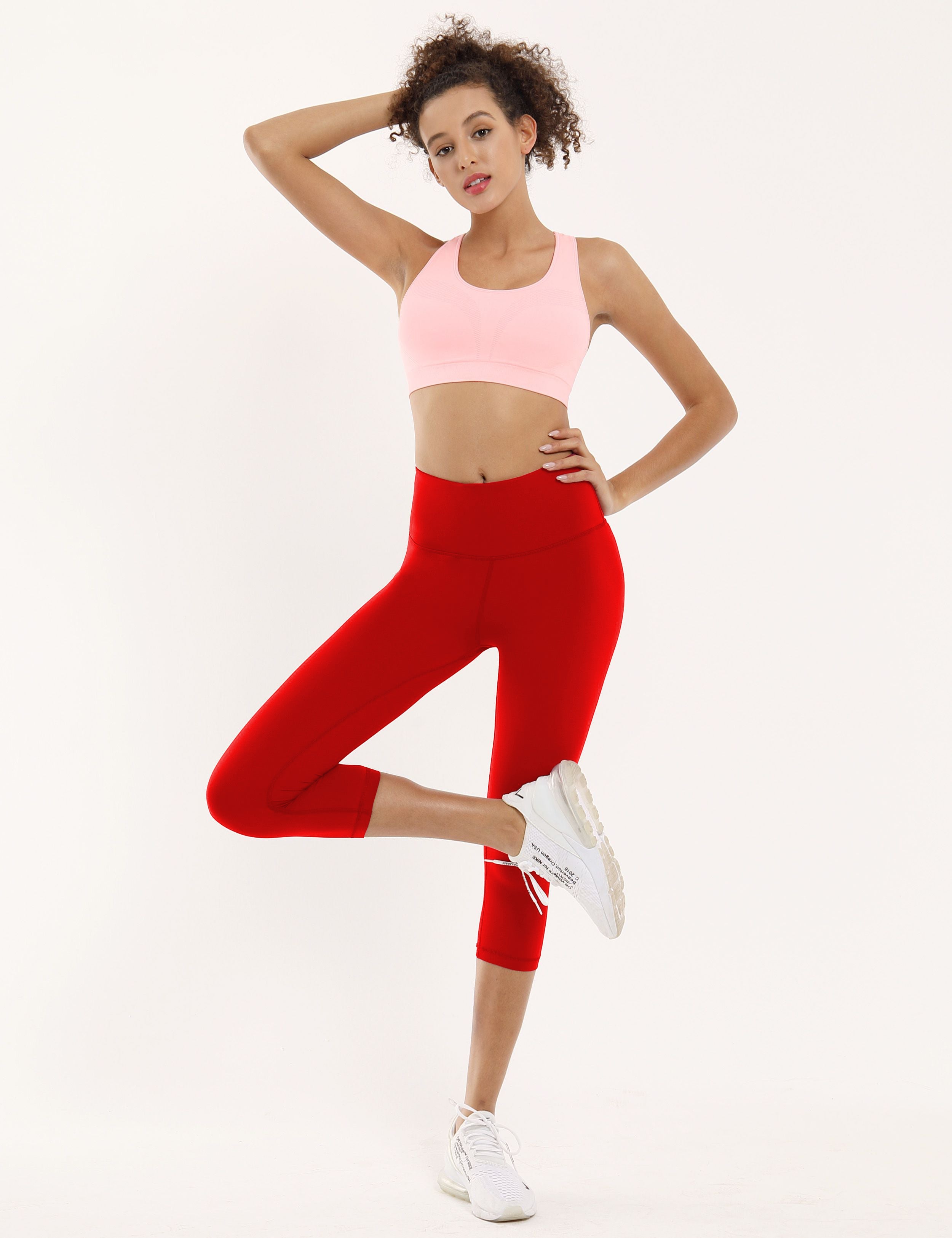 19" High Waist Crop Tight Capris scarlet_yoga