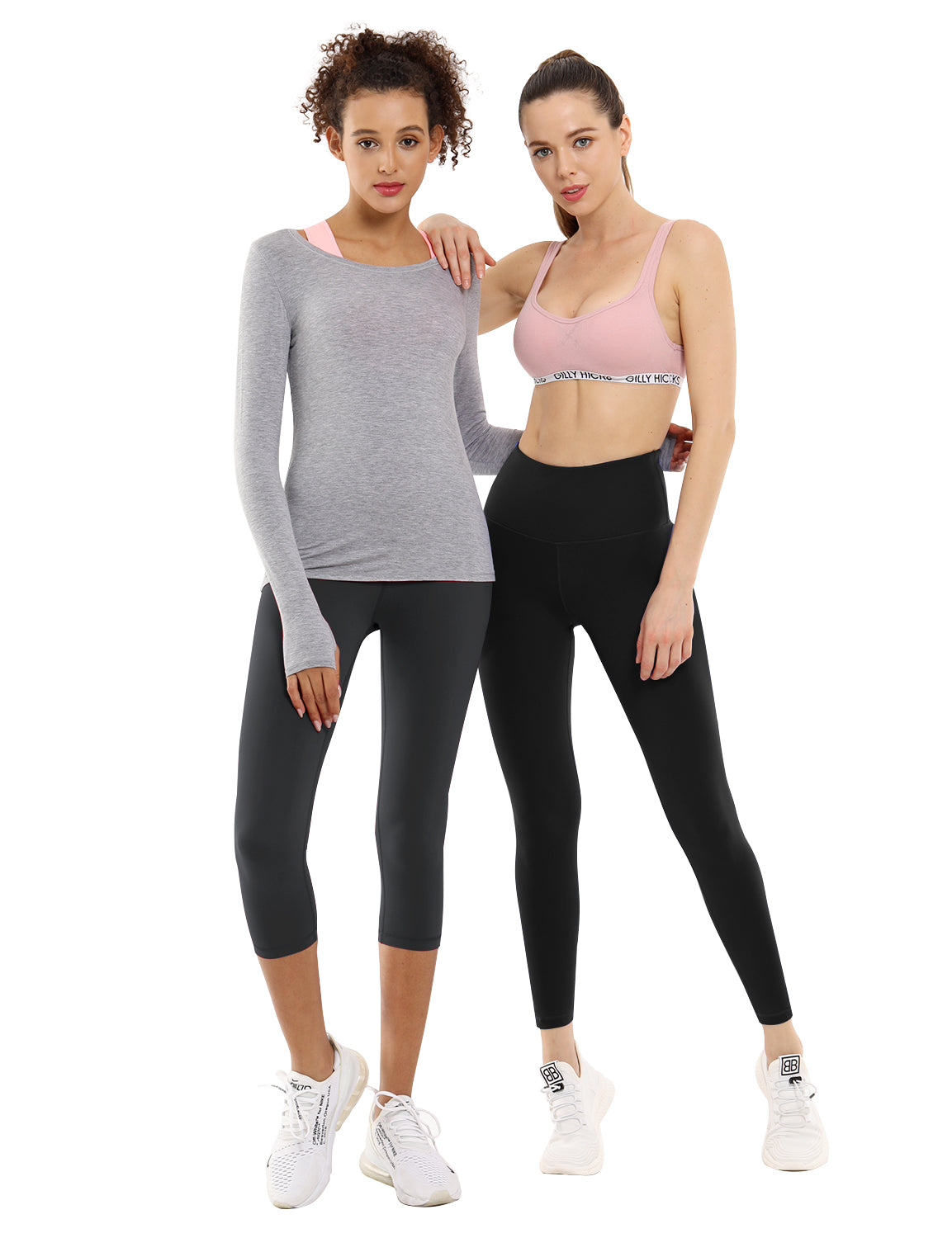 19" High Waist Crop Tight Capris shadowcharcoal_Biking