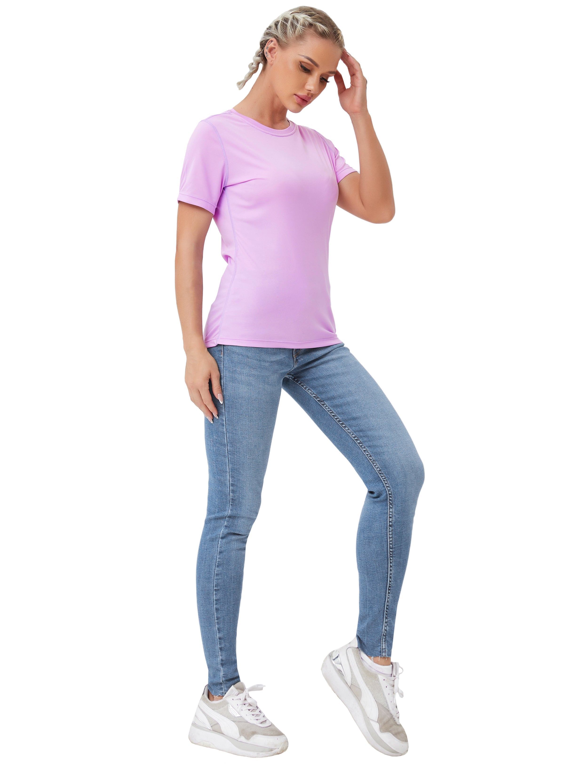 Short Sleeve Athletic Shirts purple_Golf