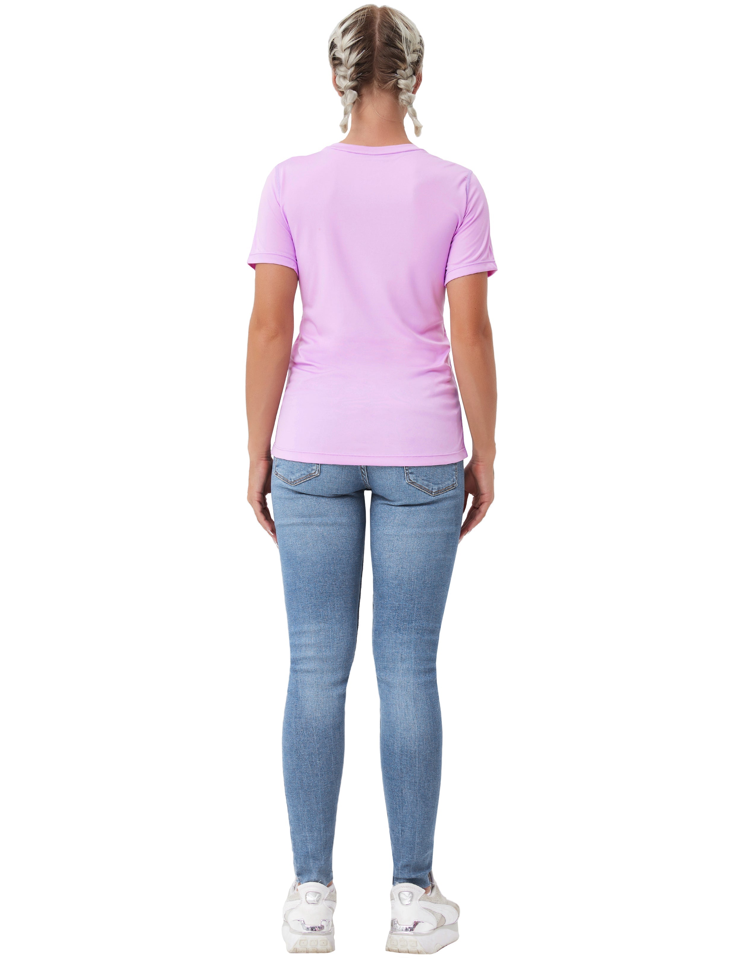 Short Sleeve Athletic Shirts purple_Pilates
