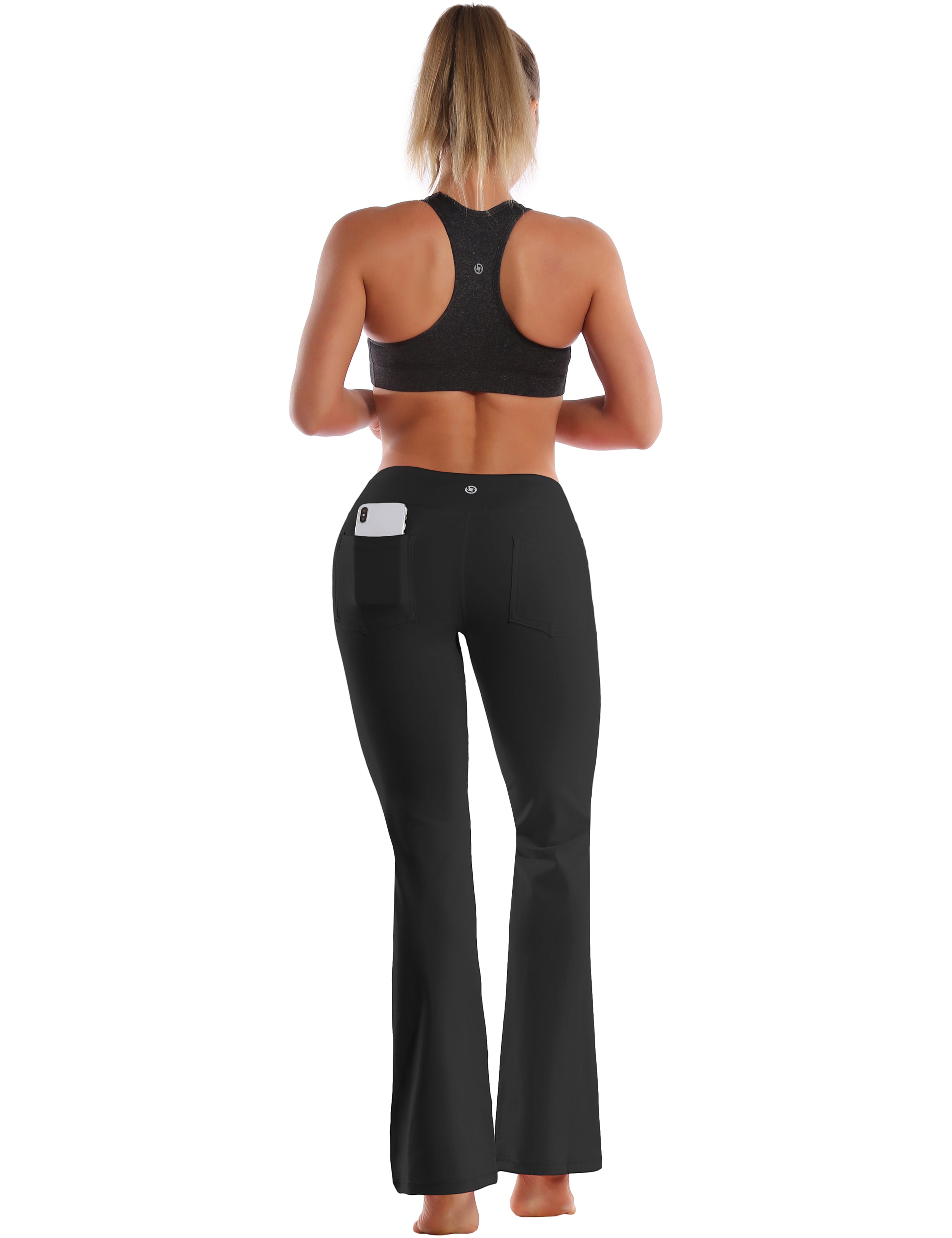 BUBBLELIME 29/31/33/35 Women Long Bootleg High Waist Yoga Pants Out  Pockets Tummy Control Bootcut Flared Workout Leggings