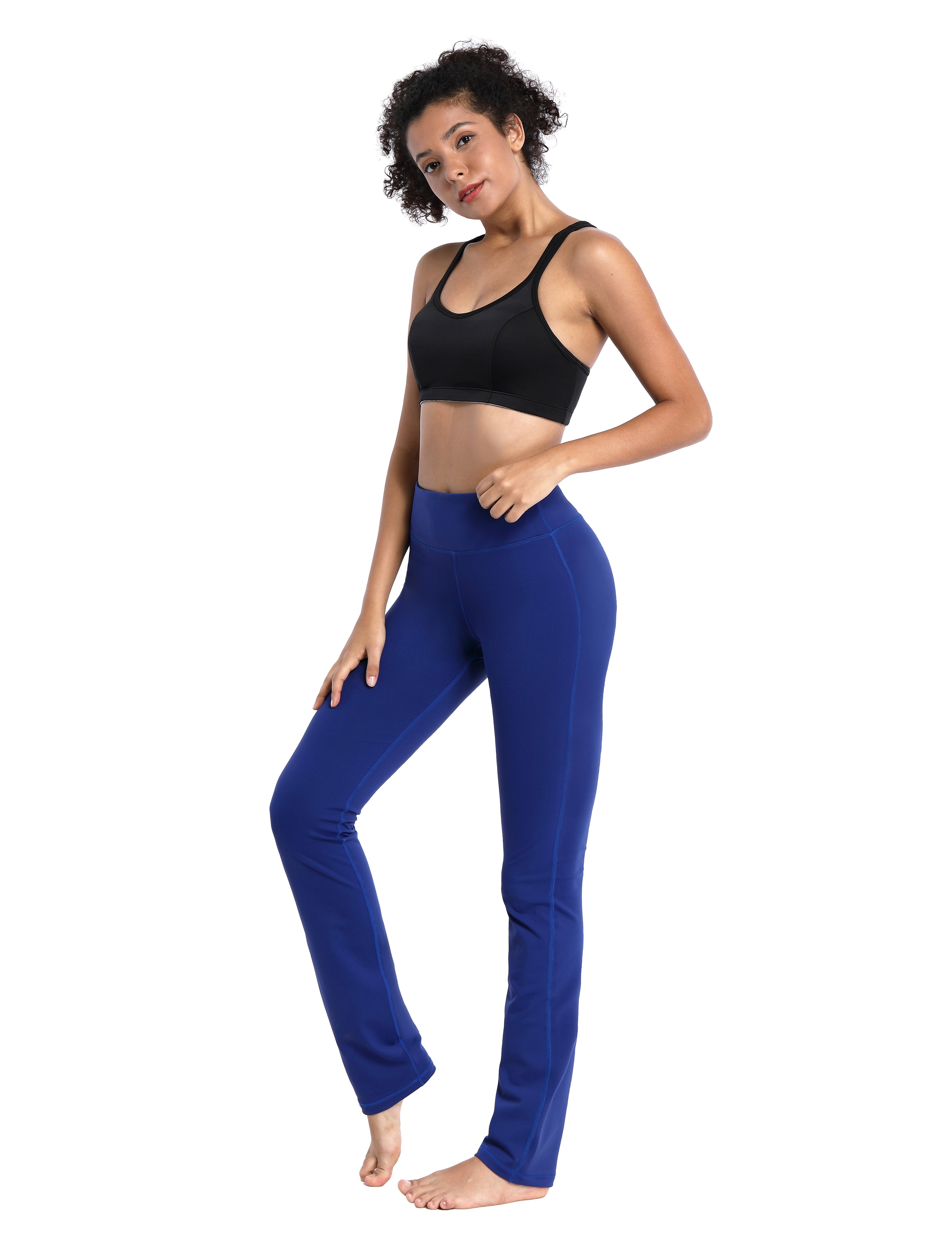 29" 31" 33" 35" Straight Leg Leggings navy_Plus Size