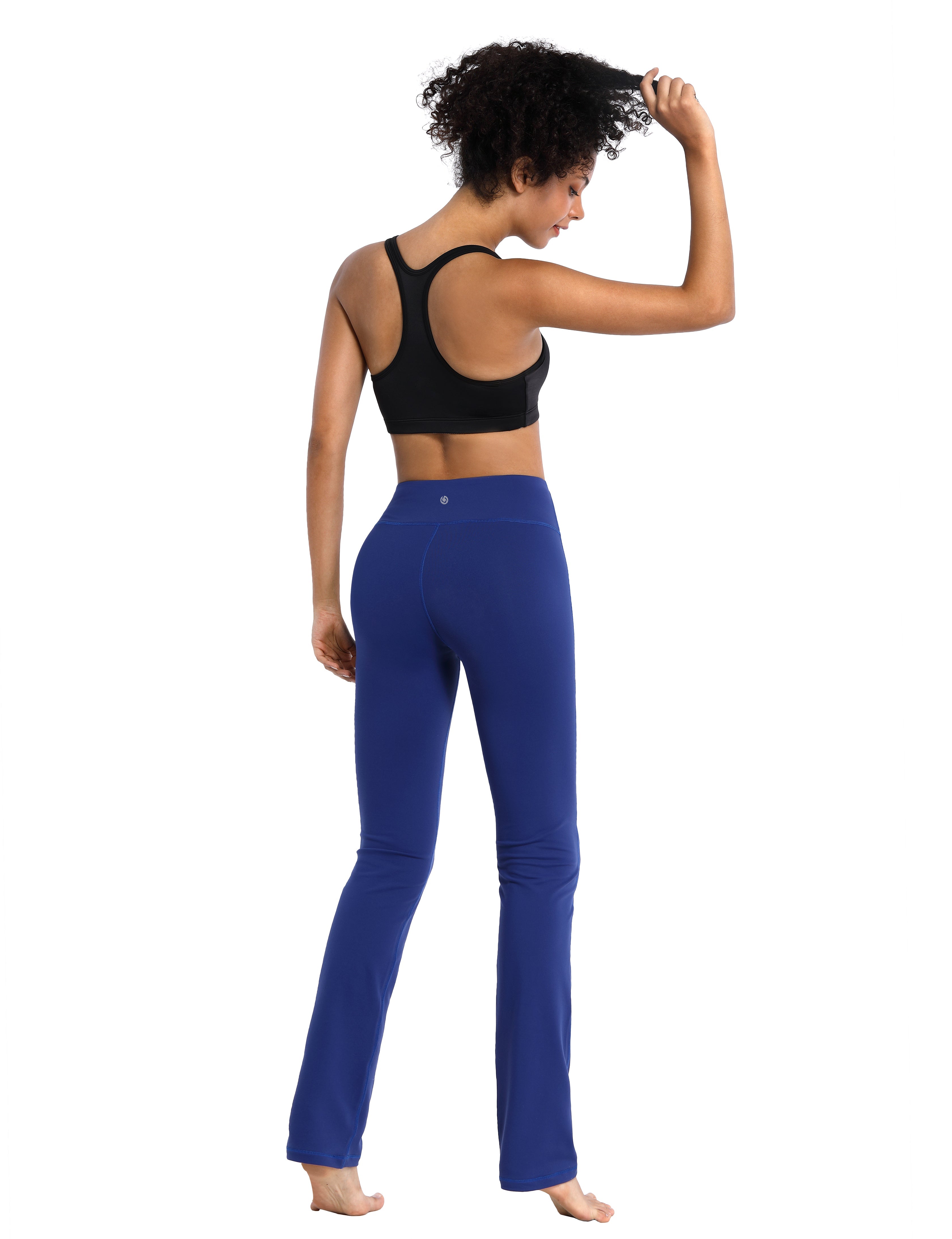 29" 31" 33" 35" Straight Leg Leggings navy_Plus Size