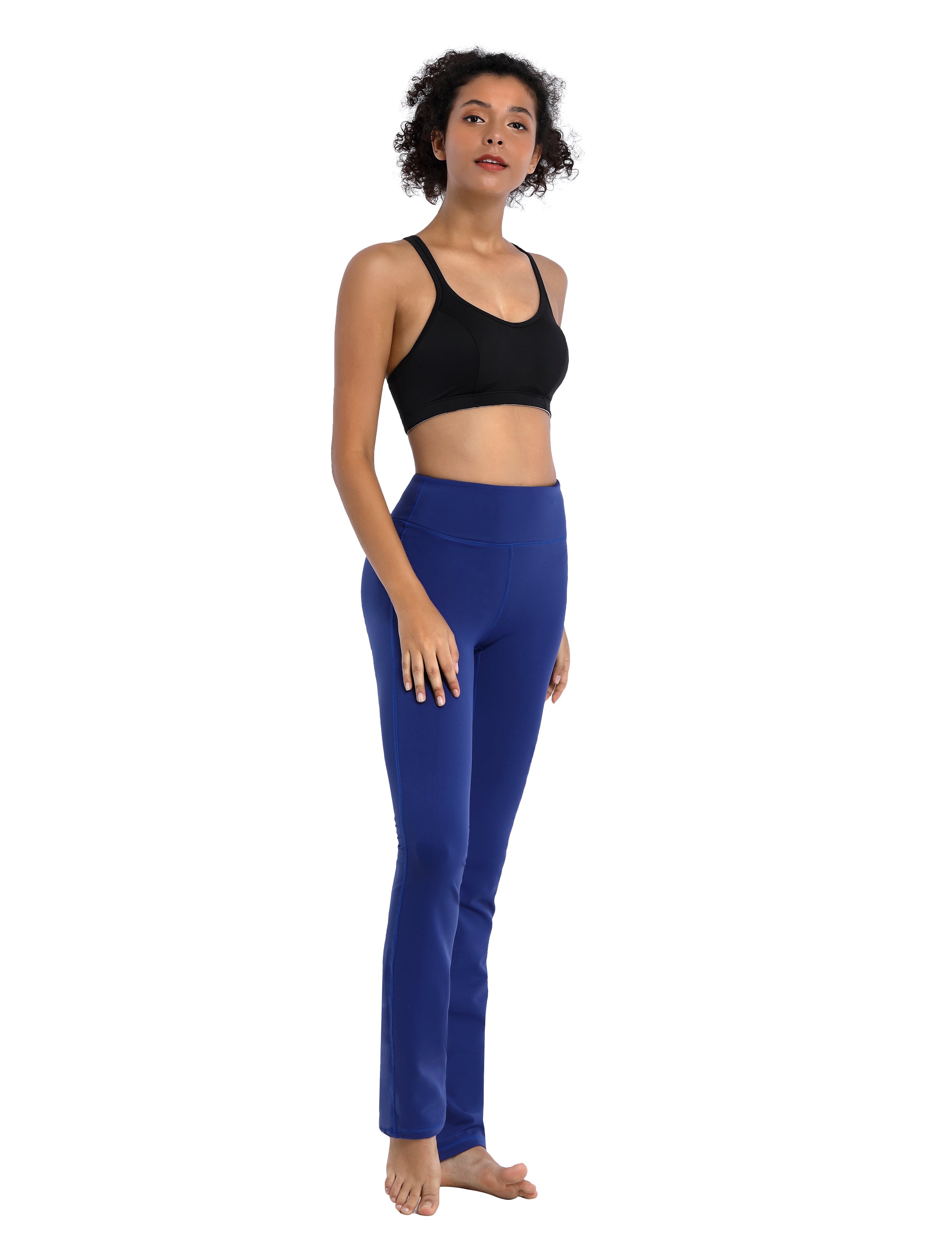 29" 31" 33" 35" Straight Leg Leggings navy_Plus Size